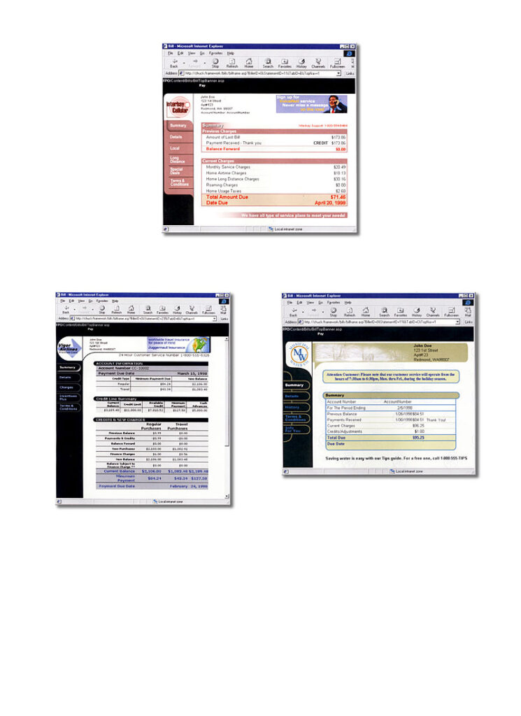 Microsoft/First Data Corporation SDK website design screens